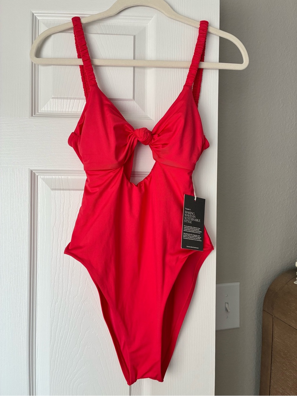Red Knot Front One-Piece Swimsuit